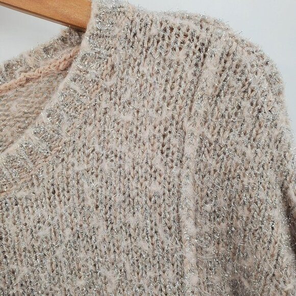 Jennifer Lopez Womens Pink Sparkle Sweater Size XS Long Sleeve Crew Neck - Picture 4 of 10